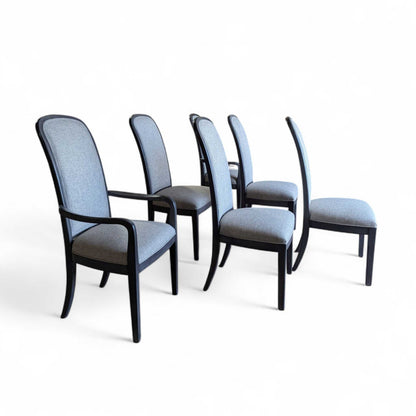 Set of six dining chairs