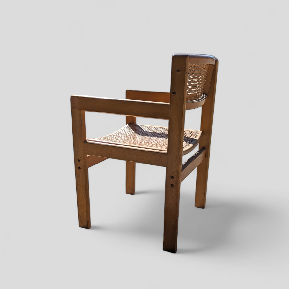 Mid-Century Birch and Cane Accent Chair — view 7 [j42Sai9oZMzsOTfPcyOX:7]