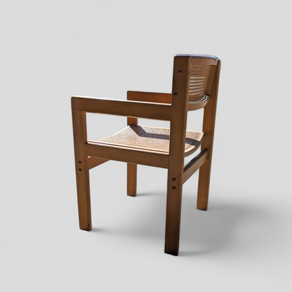 Mid-Century Birch and Cane Accent Chair — view 7 [j42Sai9oZMzsOTfPcyOX:7]