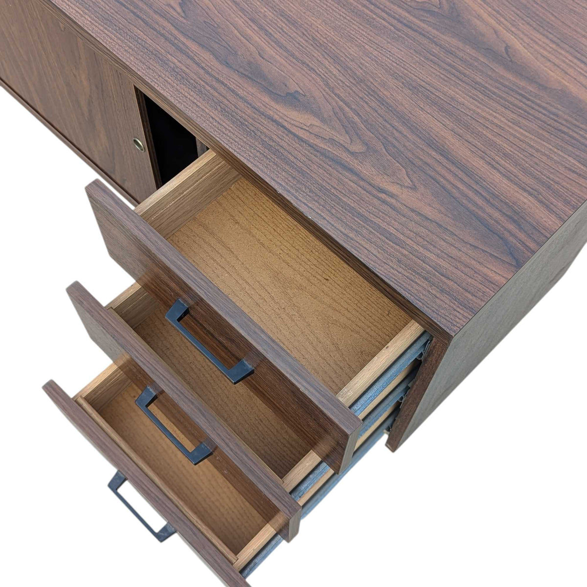 Mid-Century Walnut-Grain Laminate Credenza — view 20