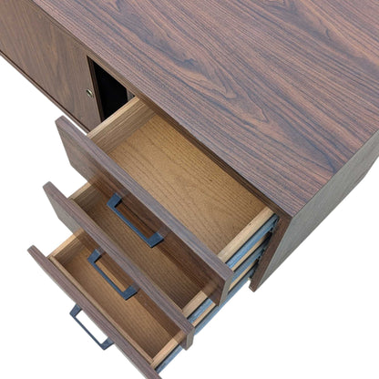 Mid-Century Walnut-Grain Laminate Credenza — view 20