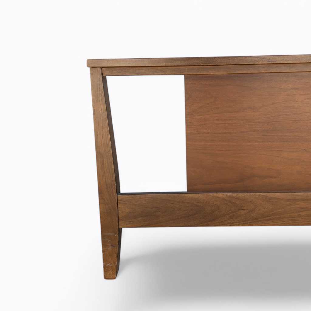 Vintage Full-Size Walnut Headboard and Footboard — view 9 of 24