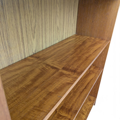 Vintage Teak Bookcase, 5 - Shelves, one cutout at the bottom