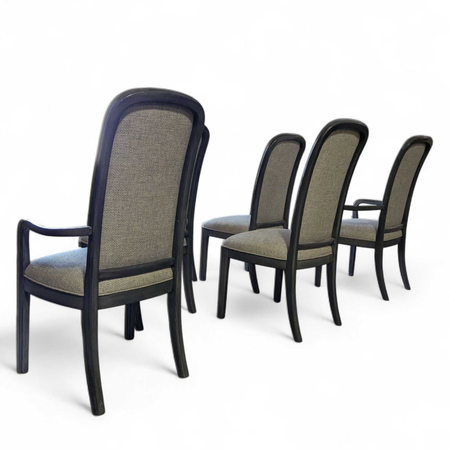 Set of six dining chairs