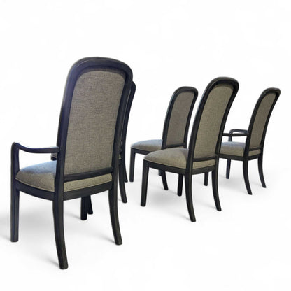 Set of six dining chairs