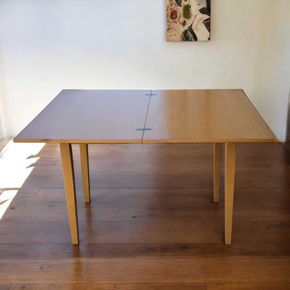 Romanian Mid-Century Beech Flip-Top Extendable Dining Table — view 23 of 25