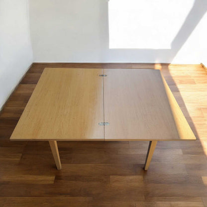 Romanian Mid-Century Beech Flip-Top Extendable Dining Table — view 18 of 25