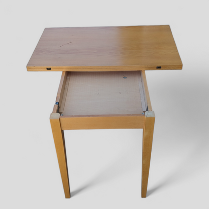 Romanian Mid-Century Beech Flip-Top Extendable Dining Table — view 11 of 25