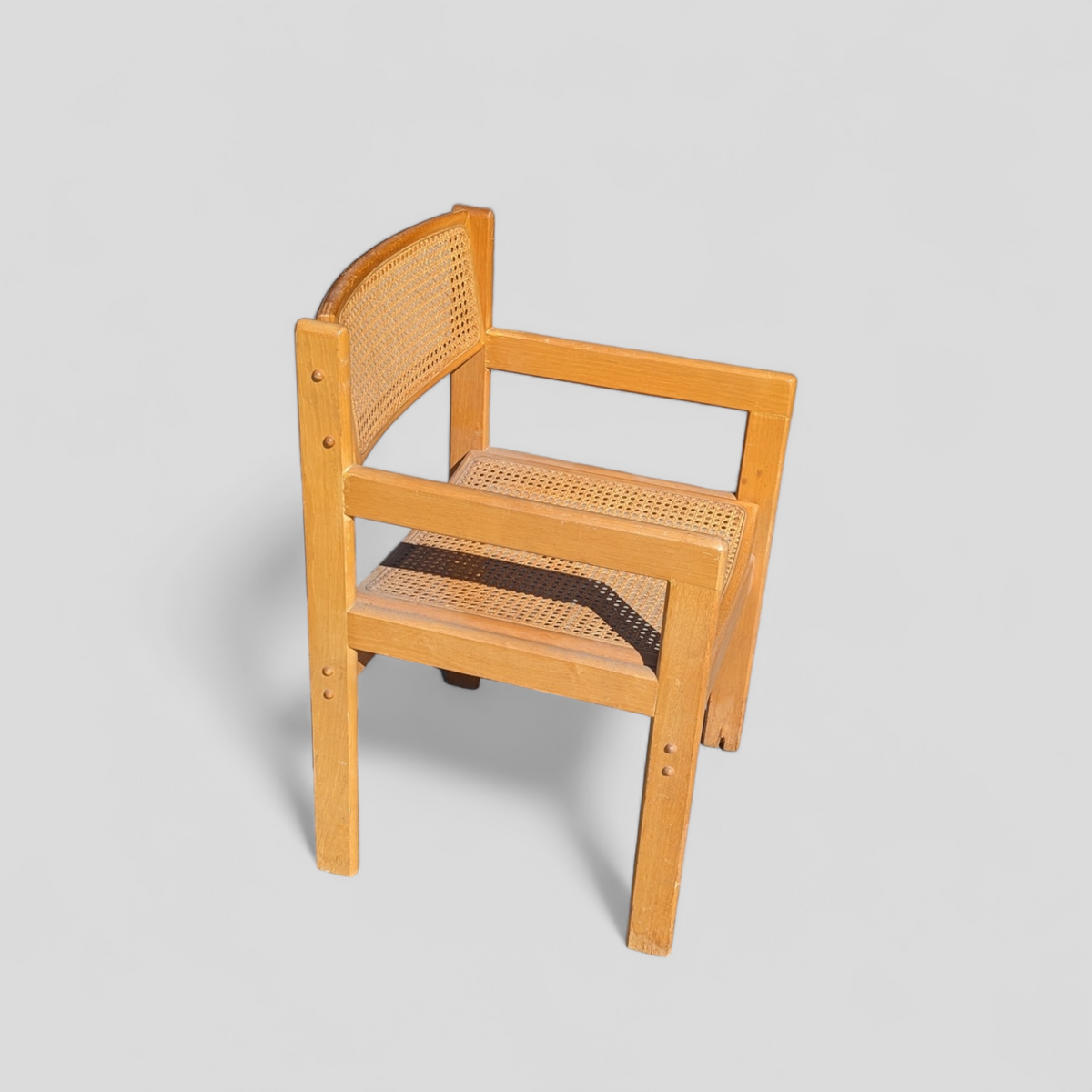 Mid-Century Birch and Cane Accent Chair — view 5 [j42Sai9oZMzsOTfPcyOX:5]