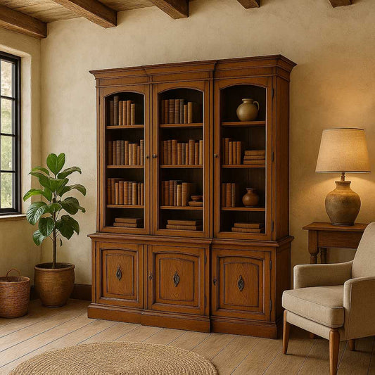 1960s Drexel Triune Mahogany Hutch Cabinet with Arched Display Doors — view 2 [CBMEDIA20260920M rskglv7t9lLQjLyrzomb 02 47fa3188-4cdc-49ac-81d6-813ae513ea25.jpeg]