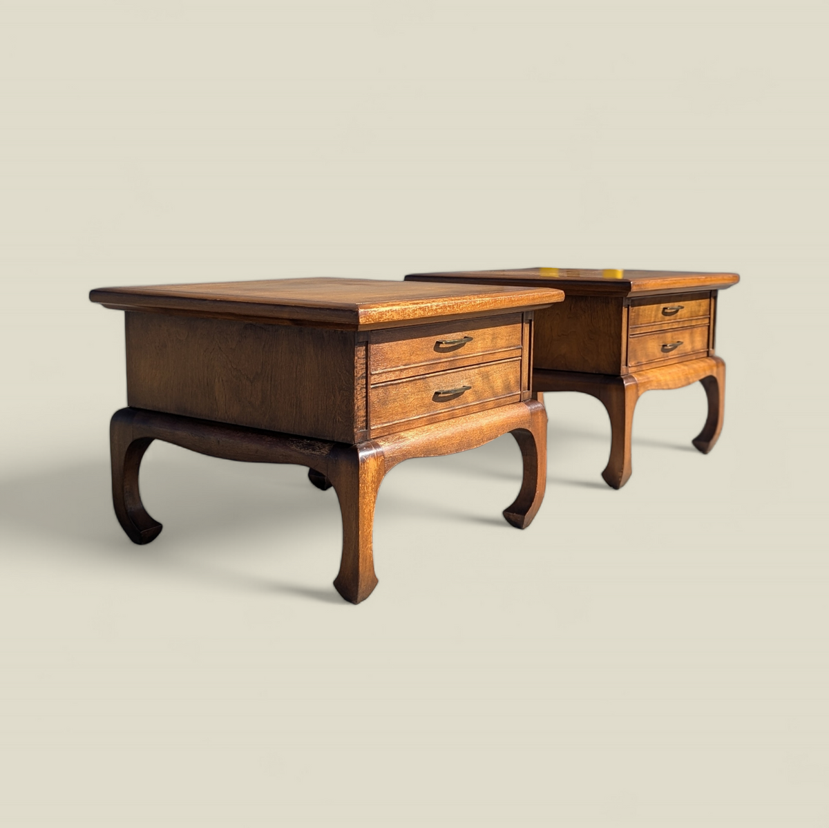 Pair of Mid-Century Solid Wood Chinoiserie Nightstands — view 3 [OusihnhyMfUuC7yNyeXP:3]