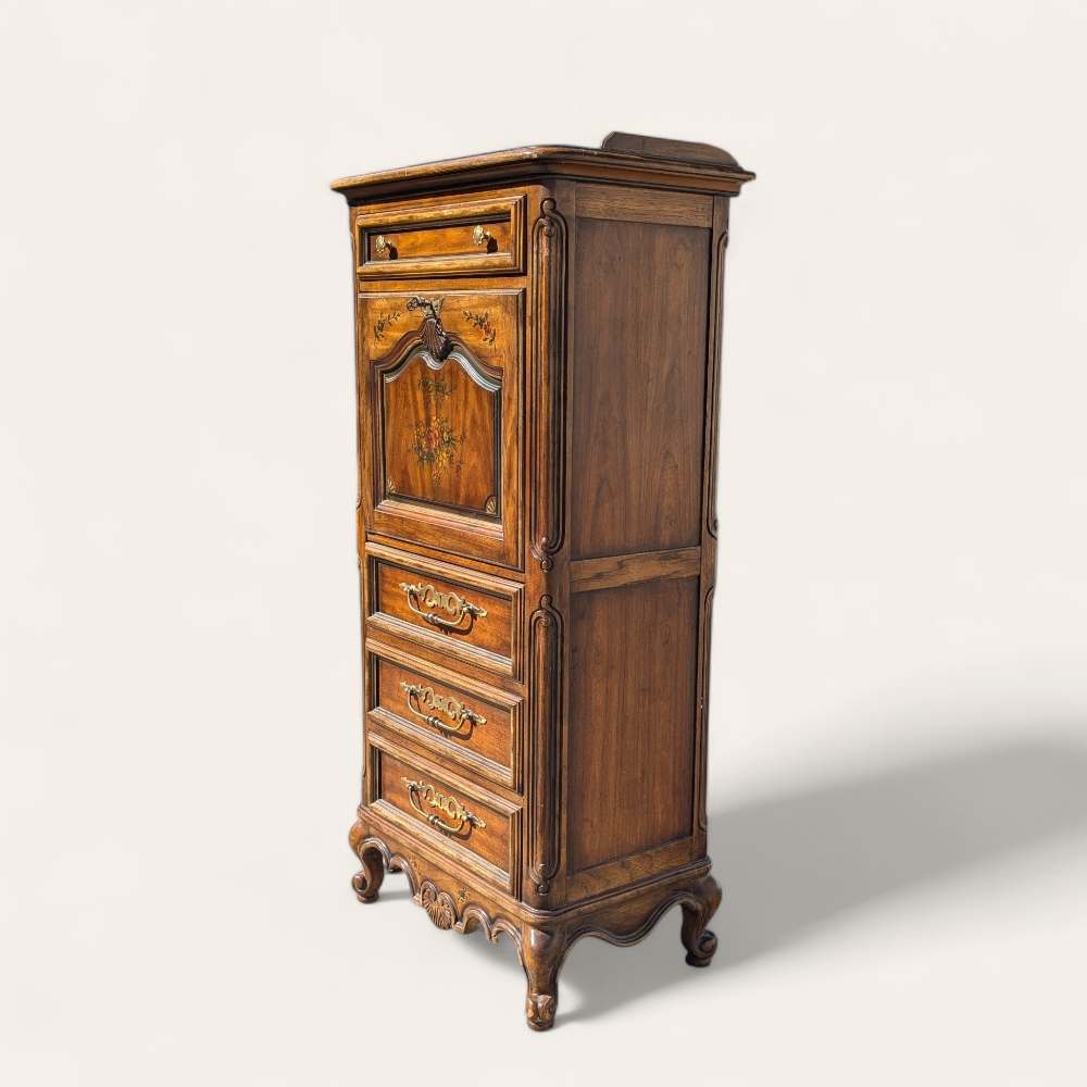 Drexel Heritage Brittany Collection Floral Secretary Desk, 1970s — view 6 [CBV1 iDukBmcZQOlTPxx9Ywdr 06 4b9d2d12-75ca-40ab-a56d-cad3c6d444e0.jpeg]