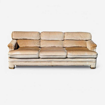 Vintage Sofa by Drexel Heritage, Postmodern, 80s, Velvet, Hollywood Regency, Couch, Mid Century