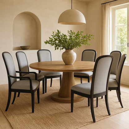 Set of six dining chairs