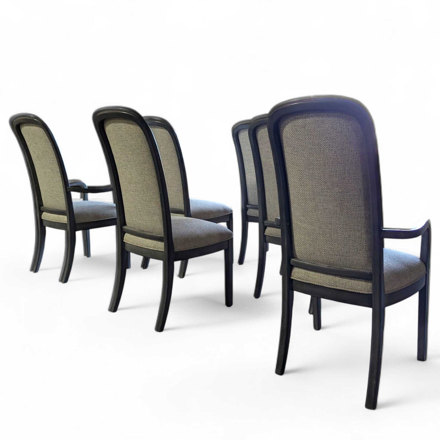 Set of six dining chairs