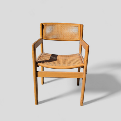 Mid-Century Birch and Cane Accent Chair — view 4 [j42Sai9oZMzsOTfPcyOX:4]