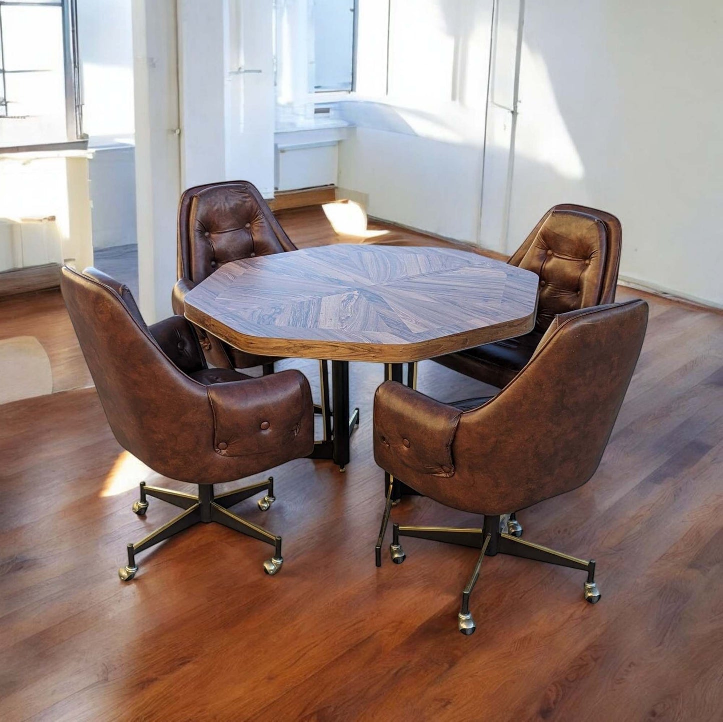 Douglas Furniture Dining Set, Laminate Table, Four Chairs, Kitchen, Dining Room, Mid Century