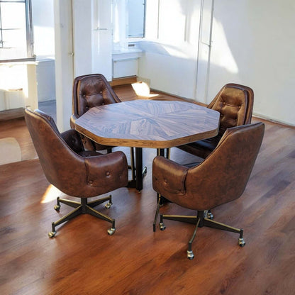 Douglas Furniture Dining Set, Laminate Table, Four Chairs, Kitchen, Dining Room, Mid Century