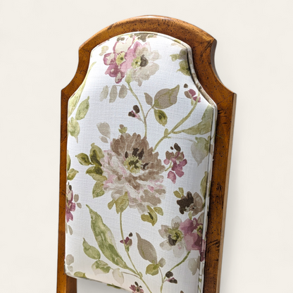 Set of Four Hollywood Regency Floral Upholstered Dining Chairs — view 8 of 14