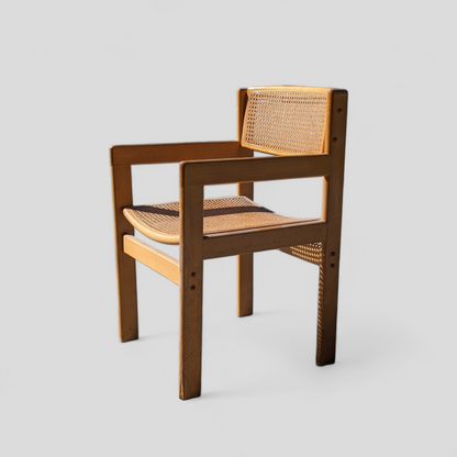 Mid-Century Birch and Cane Accent Chair — view 3 [j42Sai9oZMzsOTfPcyOX:3]