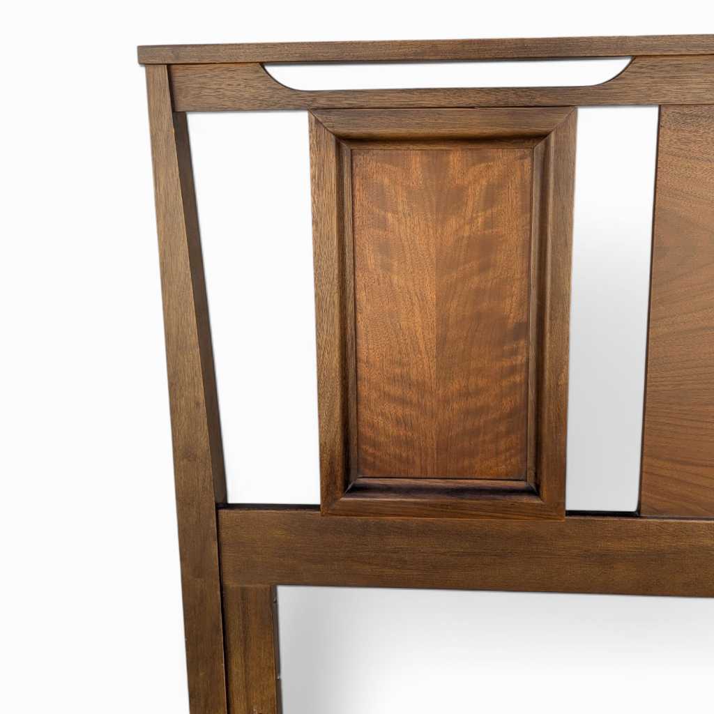 Vintage Full-Size Walnut Headboard and Footboard — view 24 of 24