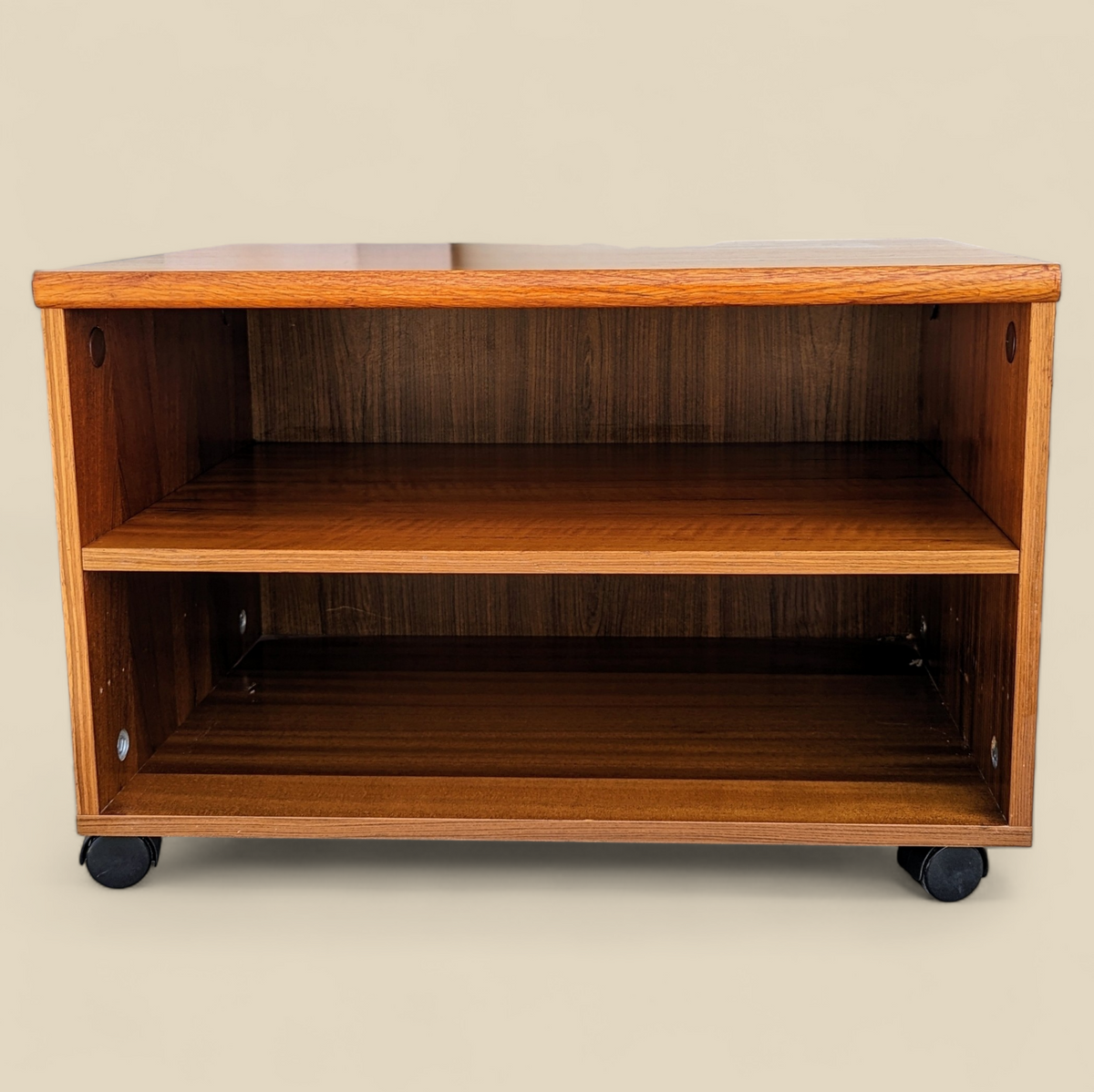 Mid-Century Teak Rolling Storage Cabinet or End Table — view 3 of 15