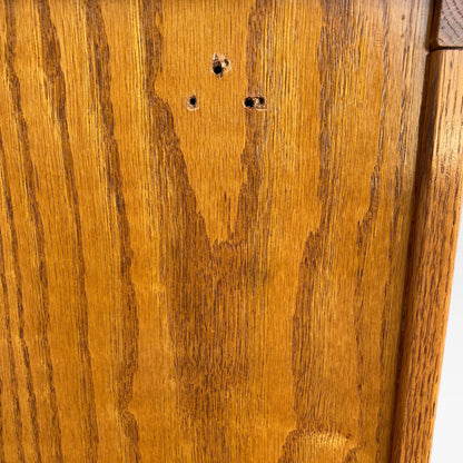 Versatile Solid Oak Pedestal Cabinet, Minimalist American Design, 30” High, Storage
