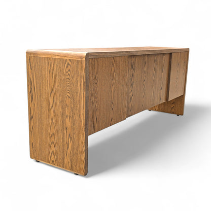 Mid-Century Faux-Oak Laminate Credenza and Sideboard — view 8