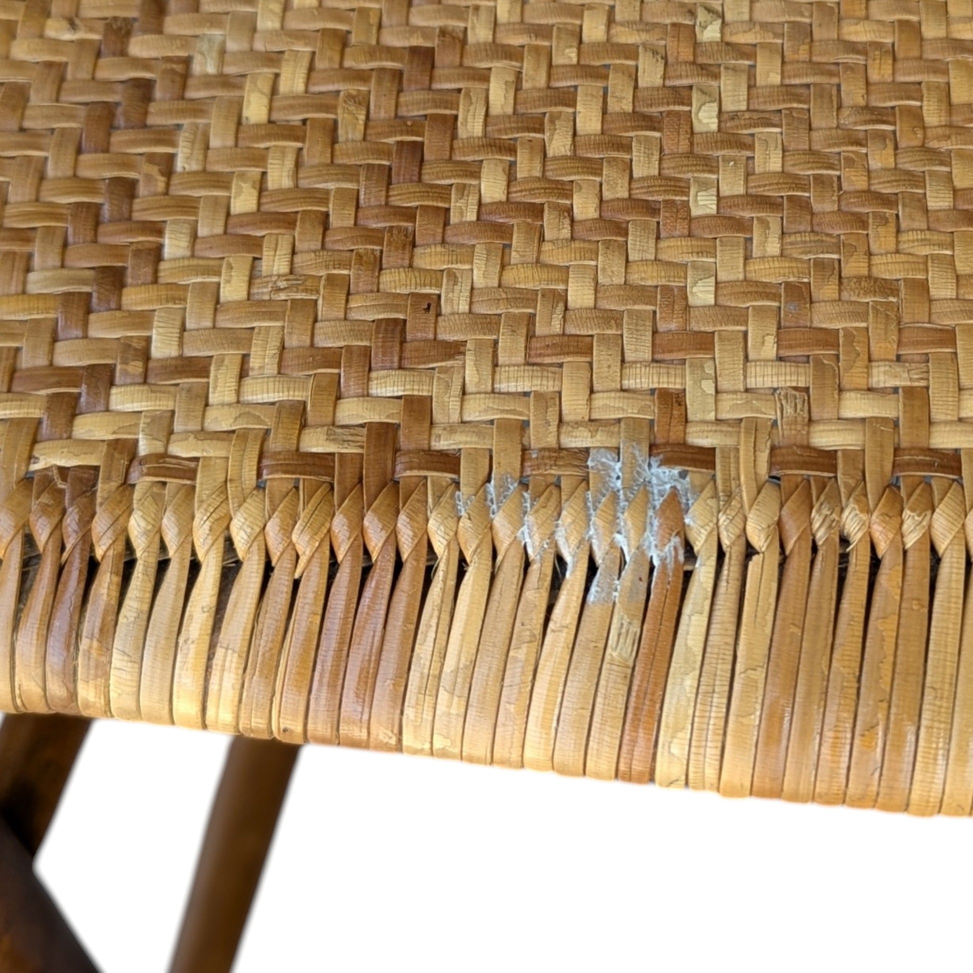 Pair Italian Chiavari Chairs Attributed Fratelli Podesta Campanino Rush Seat Mid Century Dining Chairs — view 6 of 16