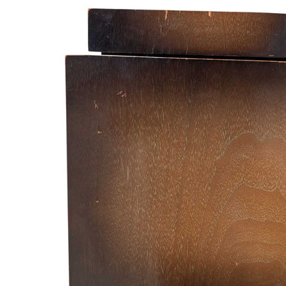 Vintage Atomic Nightstand – Mid Century Drop-Front Side Table, Tapered Metal Legs, 1950s Modern Design, 27" High