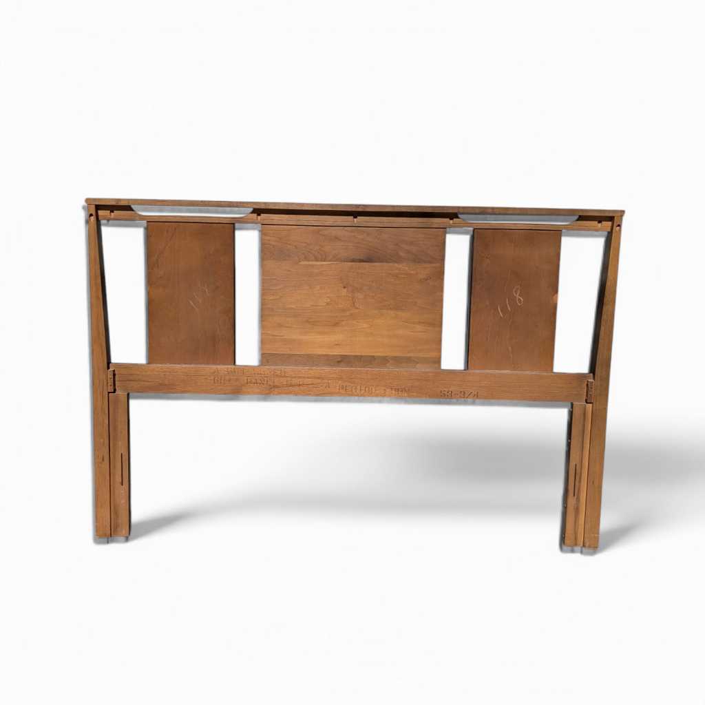 Vintage Full-Size Walnut Headboard and Footboard — view 18 of 24