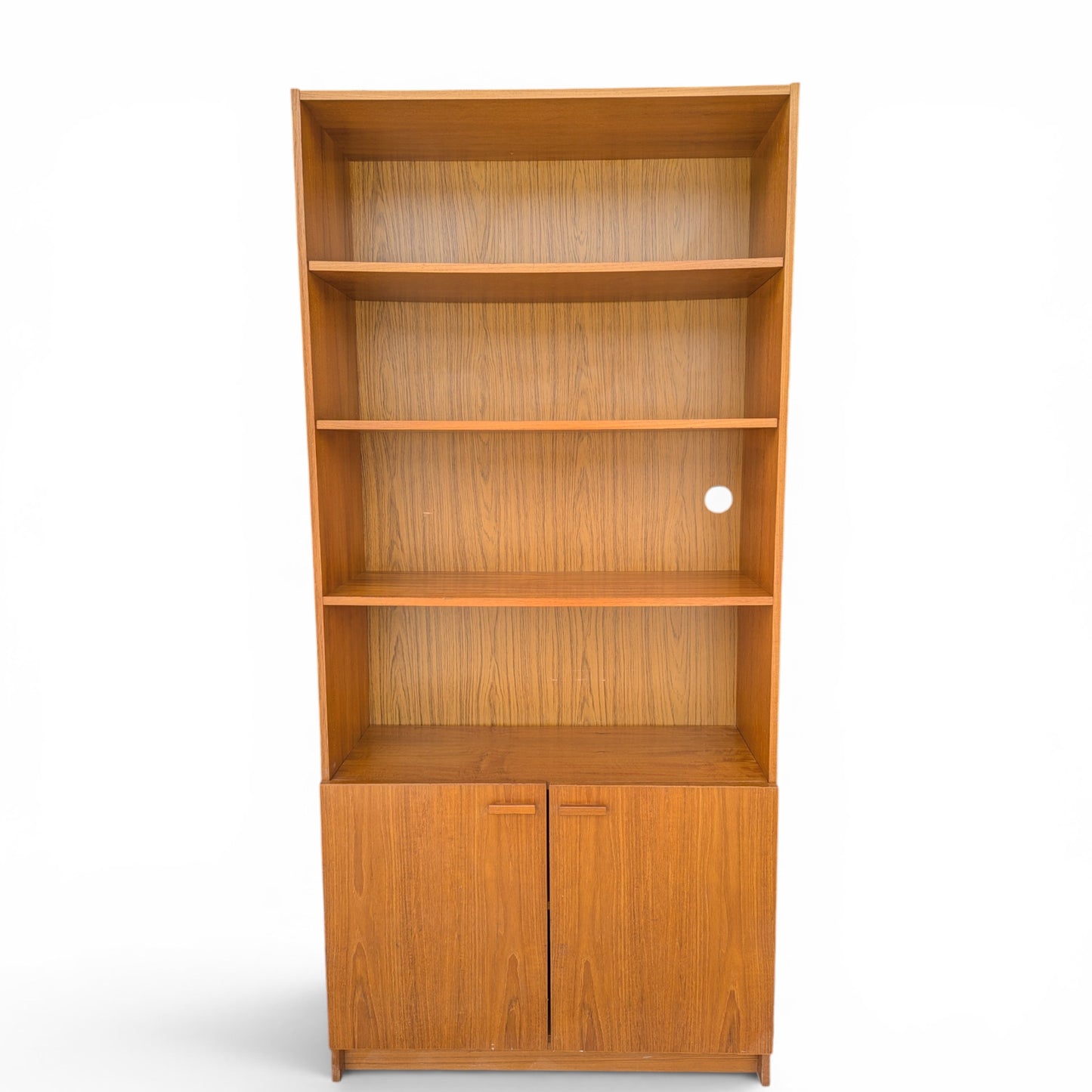 A trio of teak bookcases