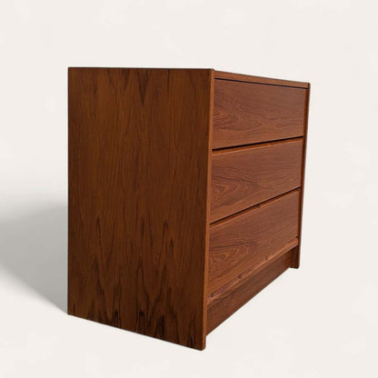 1960s Petite Danish Modern Teak Three-Drawer Dresser or Nightstand — view 7 [CBV1 YQyx1tG2HRNj593MAuPo 07 759e8de0-23a7-40b7-ad1e-cda738b53a71.jpeg]