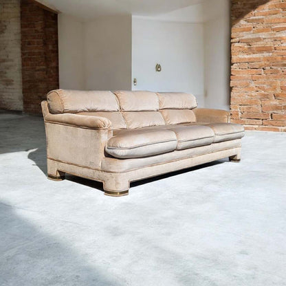 Vintage Sofa by Drexel Heritage, Postmodern, 80s, Velvet, Hollywood Regency, Couch, Mid Century
