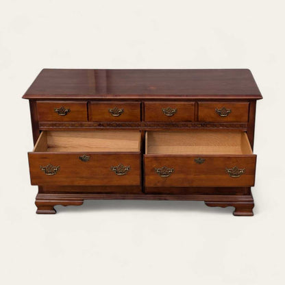 Vintage Stanley Furniture Six-Drawer Wood Lowboy Dresser — view 7 [CBV1 lOsjRhI4ZrDK2Y5waA25 07 79e2a80c-20ea-4b54-ad4b-4892f61df0c5.jpeg]