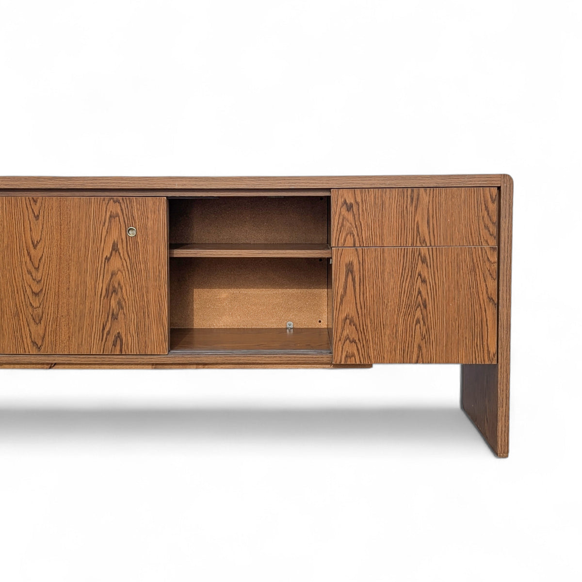 Mid-Century Faux-Oak Laminate Credenza and Sideboard — view 3