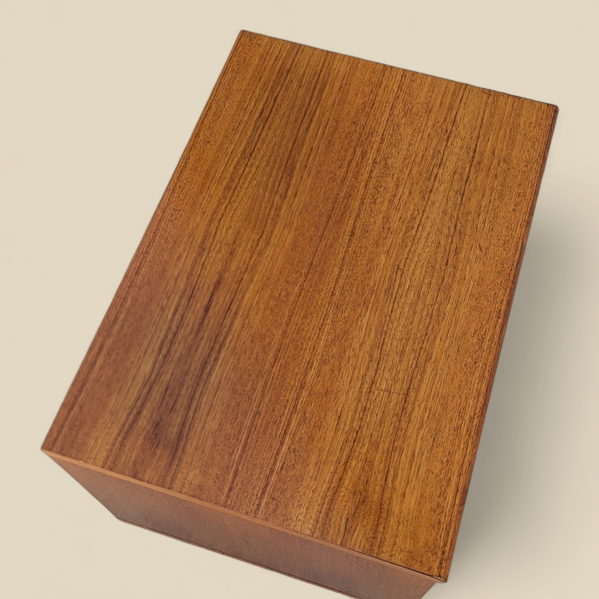 Mid-Century Teak Rolling Storage Cabinet or End Table — view 10 of 15