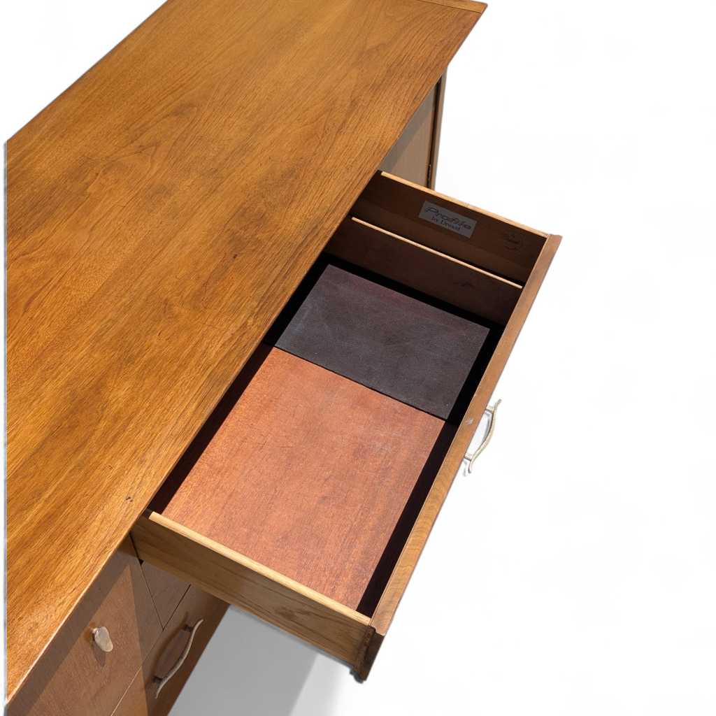 John Van Koert for Drexel “Profile” K37 Buffet – Mid Century Modern Credenza, 60" Wide, Restored Vintage Sideboard — view 24 [CBMEDIA20260920 GvVOBaai6fqAIBzbePcK 24 7f6ed728-d6a8-48e1-ac5a-e2d14c181ce3.jpeg]