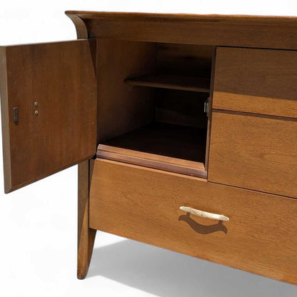 John Van Koert for Drexel “Profile” K37 Buffet – Mid Century Modern Credenza, 60" Wide, Restored Vintage Sideboard — view 9 [CBMEDIA20260920 GvVOBaai6fqAIBzbePcK 09 897988ac-b6d7-4df4-8777-80154b870fd7.jpeg]