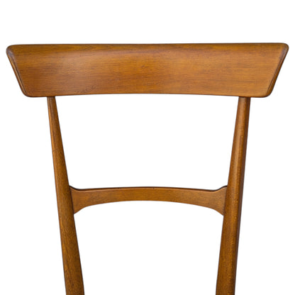 Pair Italian Chiavari Chairs Attributed Fratelli Podesta Campanino Rush Seat Mid Century Dining Chairs