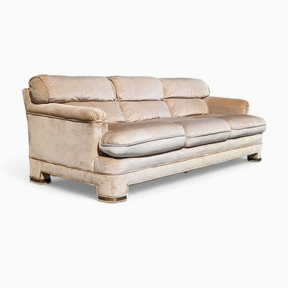 Vintage Sofa by Drexel Heritage, Postmodern, 80s, Velvet, Hollywood Regency, Couch, Mid Century