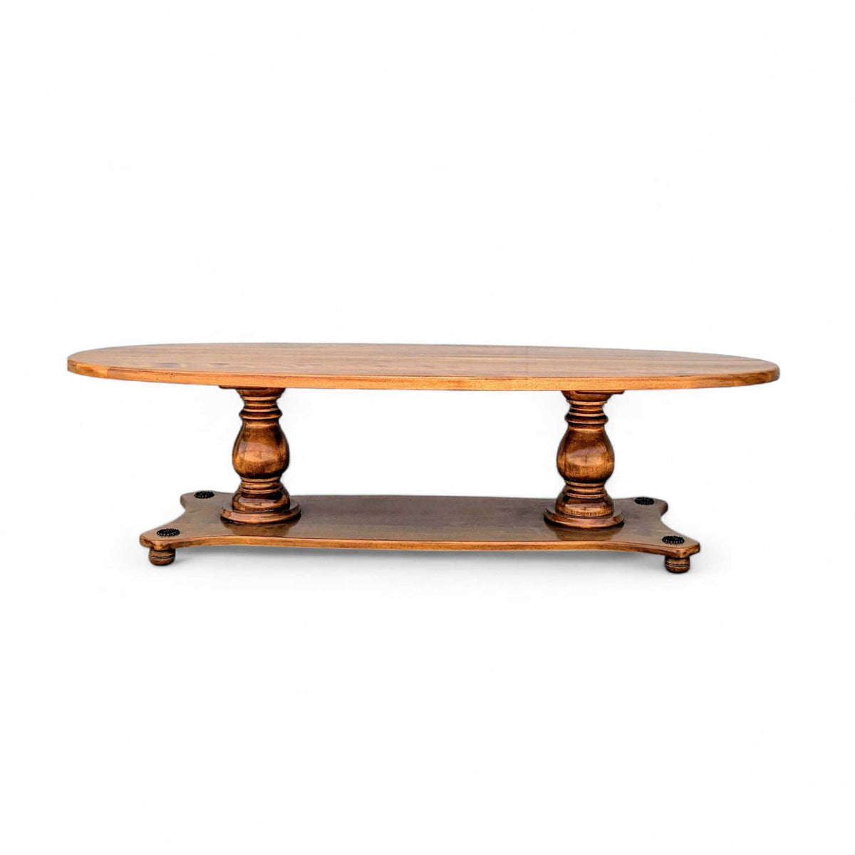 Vintage Solid Maple Surfboard Coffee Table with Sculptural Base — view 23 of 23