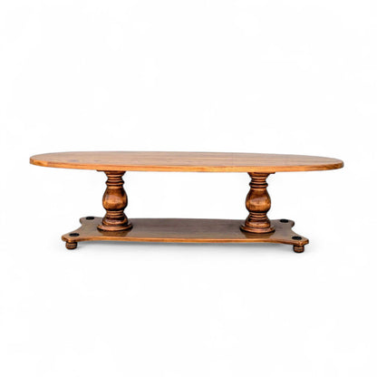 Vintage Solid Maple Surfboard Coffee Table with Sculptural Base — view 23 of 23