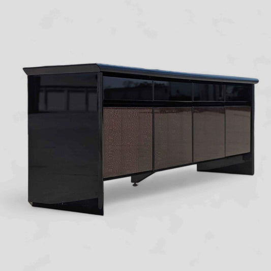 Vintage Buffet, Sideboard Cabinet, Giorgio Collection for Saporiti Italia, 80s, Postmodern, Lacquer