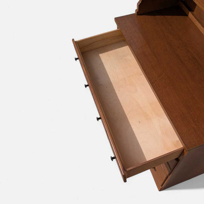1960s Khoury Furniture Solid Wood Hutch Cabinet with Drawers — view 17 of 22