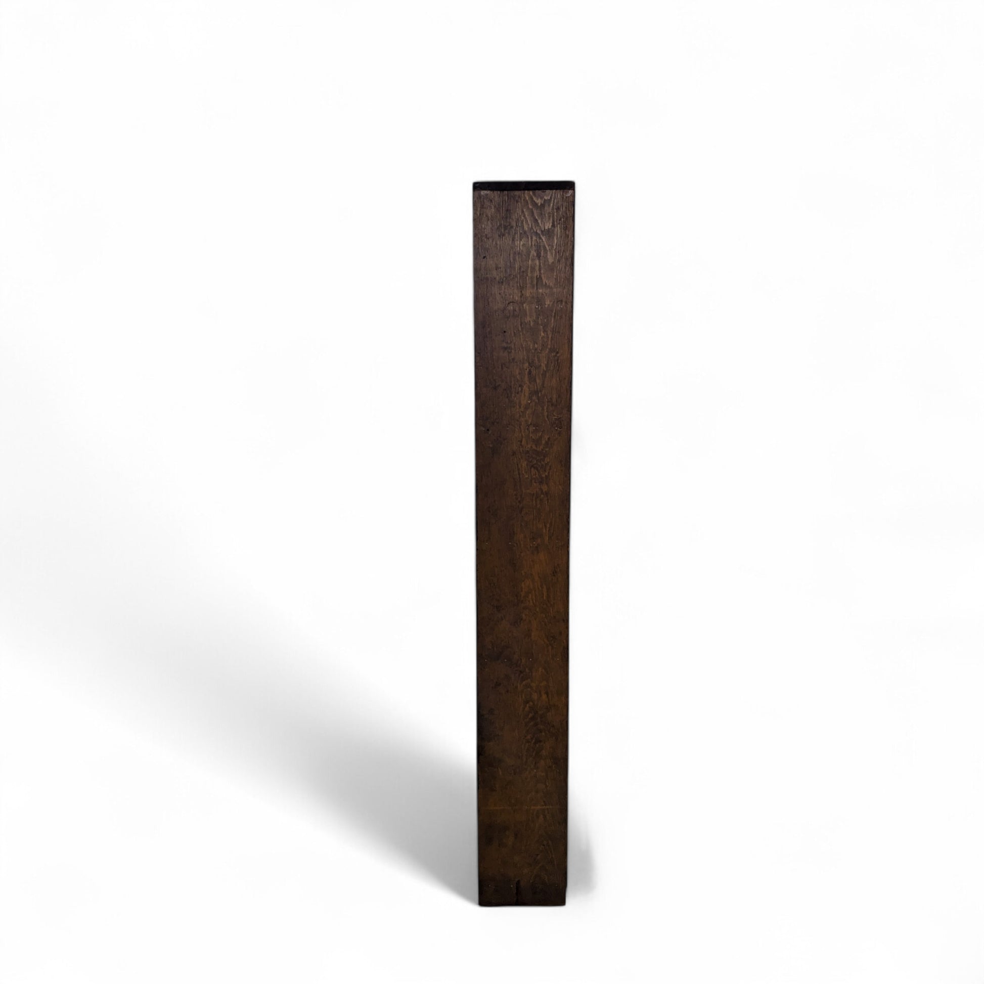 Vintage Pine Bookcase Tall Bookshelf, Narrow 5 Shelf Open Shelving Unit, Rustic Wood Display Storage Cabinet