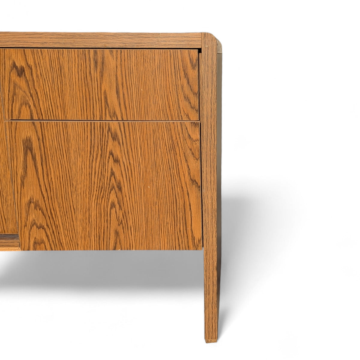 Mid-Century Faux-Oak Laminate Credenza and Sideboard — view 14