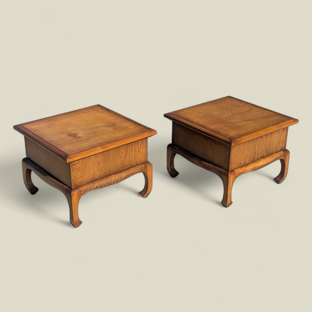 Pair of Mid-Century Solid Wood Chinoiserie Nightstands — view 5 [OusihnhyMfUuC7yNyeXP:5]