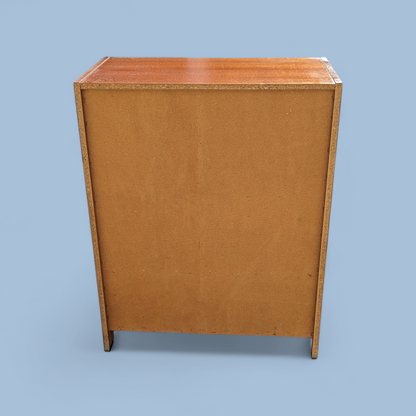 Vintage Mid-Century Teak Laminate Two-Door Storage Cabinet — view 12 of 13