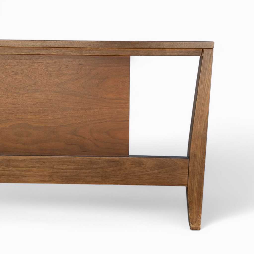 Vintage Full-Size Walnut Headboard and Footboard — view 23 of 24